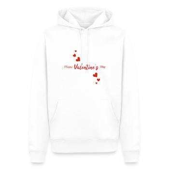 Joyeuse Saint-Valentin - Sweat à capuche Premium bio Homme - blanc - Devant - Nico (187cm)
