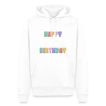 ALLES GUTE ZUM GEBURTSTAG. JAHRESTAG. - Männer Premium Bio Hoodie - Weiß - Vorne - Nico (187cm)
