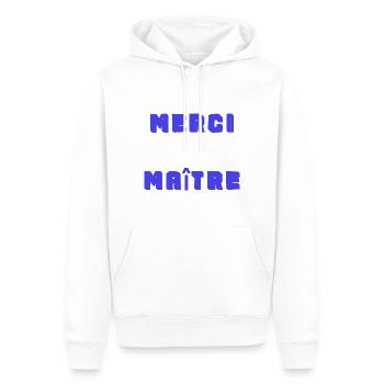 THANK YOU. THANKS. THANK YOU. ANNIVERSARY. BIRTH. - Men’s Premium Organic Hoodie - white - Front - Nico (187cm)
