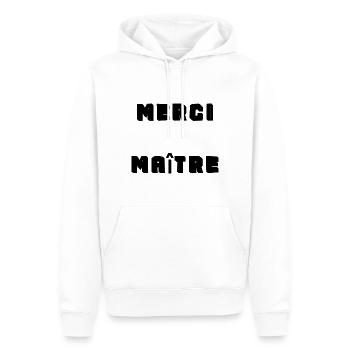 MEISTER. VIELEN DANK. DANKE, MEISTER. MEISTER. MEISTER-GESCHENK - Männer Premium Bio Hoodie - Weiß - Vorne - Nico (187cm)