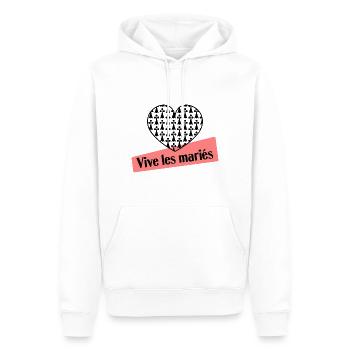 ICH HABE GERADE GEHEIRATET. Junggesellinnenabschied. VALENTINSTAG. PAAR - Männer Premium Bio Hoodie - Weiß - Vorne - Nico (187cm)