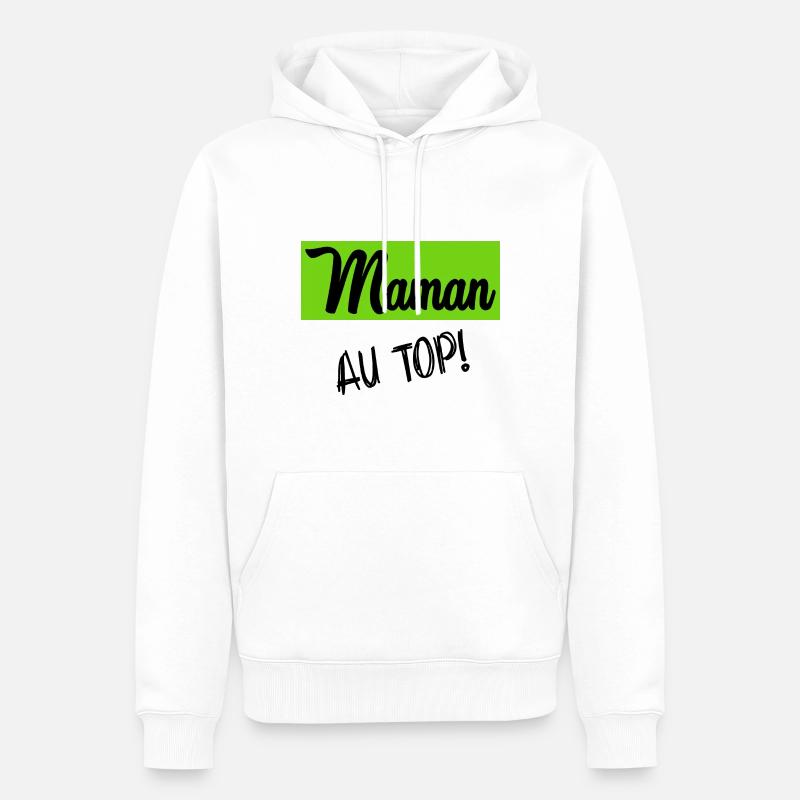 MAMA - Männer Premium Bio Hoodie - Weiß