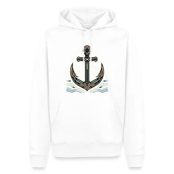 Maritimer Charme Anker Design - Männer Premium Bio Hoodie - Weiß - Vorne - Nico (187cm)