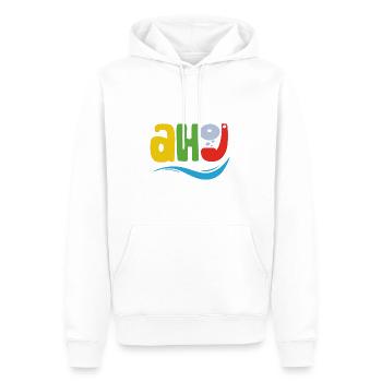 Ahoi - Männer Premium Bio Hoodie - Weiß - Vorne - Nico (187cm)