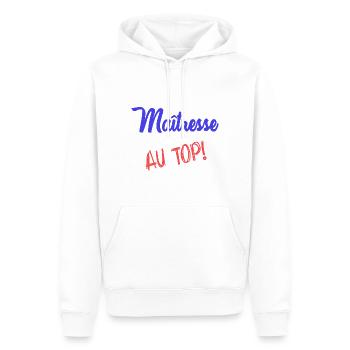 GELIEBTE - Männer Premium Bio Hoodie - Weiß - Vorne - Nico (187cm)