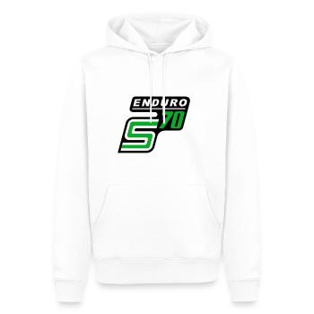 S70 Enduro Logo - Sweat à capuche Premium bio Homme - blanc - Devant - Nico (187cm)