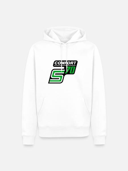 S70 Comfort Logo - Men’s Premium Organic Hoodie - white