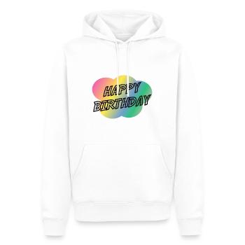 ALLES GUTE ZUM GEBURTSTAG. ALLES GUTE ZUM GEBURTSTAG. JAHRESTAG. - Männer Premium Bio Hoodie - Weiß - Vorne - Nico (187cm)