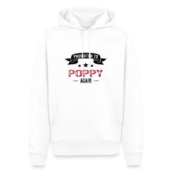 Promoted To Poppy Again Pregnancy Announce - Sweat à capuche Premium bio Homme - blanc - Devant - Nico (187cm)