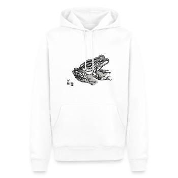 Vintage Ukiyo-E grenouille rétro Style japonais - Sweat à capuche Premium bio Homme - blanc - Devant - Nico (187cm)