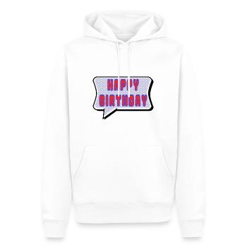 ALLES GUTE ZUM GEBURTSTAG. ALLES GUTE ZUM GEBURTSTAG. JAHRESTAG. - Männer Premium Bio Hoodie - Weiß - Vorne - Nico (187cm)