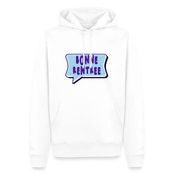 ZURÜCKKEHREN. ALPHABET. ES LEBE DIE RÜCKKEHR. - Männer Premium Bio Hoodie - Weiß - Vorne - Nico (187cm)