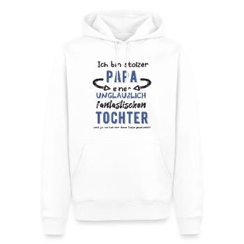 Papa von Tochter - Männer Premium Bio Hoodie - Weiß - Vorne - Nico (187cm)