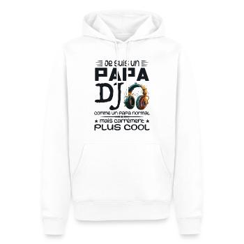 DJ Dad - Papa DJ Geschenk - Männer Premium Bio Hoodie - Weiß - Vorne - Nico (187cm)