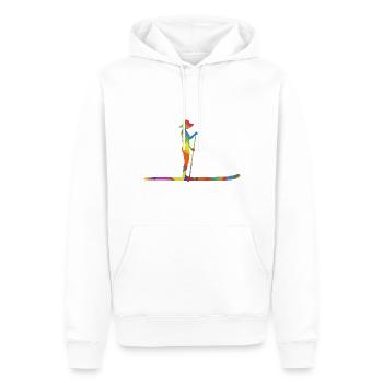 Stand Up Paddling SUP Board - Men’s Premium Organic Hoodie - white - Front - Nico (187cm)