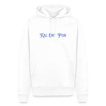 Kal Ort Por - Sweat à capuche Premium bio Homme - blanc - Devant - Nico (187cm)
