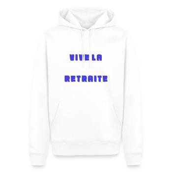 RUHESTAND. RUHESTAND. PENSIONIERT. SENIOR. OMA. OPA - Männer Premium Bio Hoodie - Weiß - Vorne - Nico (187cm)