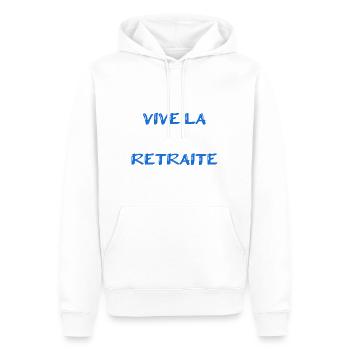 RETIREMENT. RETIREMENT. RETIRED. RETIREMENT - Men’s Premium Organic Hoodie - white - Front - Nico (187cm)