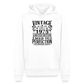 Retro Vintage 1975 Birthday 50 Years Born in 1975 - Männer Premium Bio Hoodie - Weiß - Vorne - Nico (187cm)