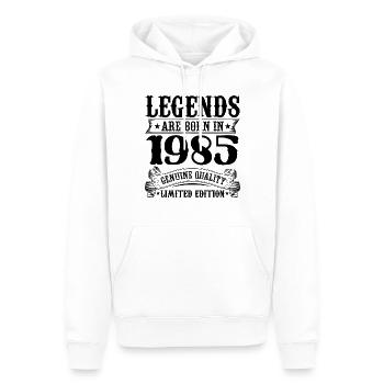 Legends are born in 1985 Birthday 40 Years - Männer Premium Bio Hoodie - Weiß - Vorne - Nico (187cm)