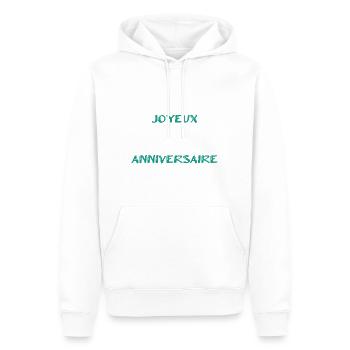 ALLES GUTE ZUM GEBURTSTAG. ALLES GUTE ZUM GEBURTSTAG. JAHRESTAG. - Männer Premium Bio Hoodie - Weiß - Vorne - Nico (187cm)