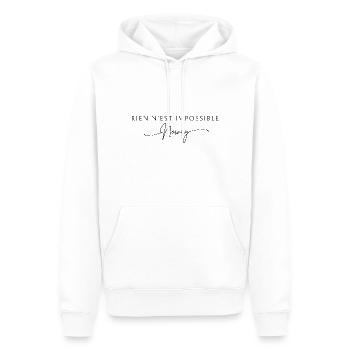 Noway - Rien n'est impossible (Deluxe) - Sweat à capuche Premium bio Homme - blanc - Devant - Nico (187cm)
