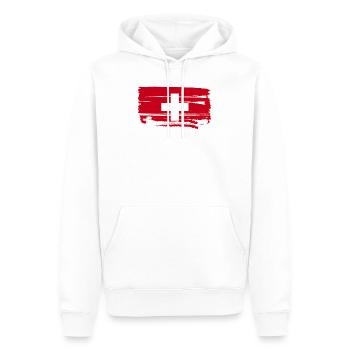 Drapeau suisse drapeau suisse - Sweat à capuche Premium bio Homme - blanc - Devant - Nico (187cm)