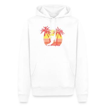 Baseballspieler Running Base Summer Sunset 80s - Männer Premium Bio Hoodie - Weiß - Vorne - Nico (187cm)