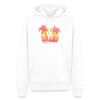 Gimnasta Chica en Balance Beam Summer Sunset 80s - Sweat à capuche Premium bio Homme - blanc - Devant - Nico (187cm)