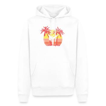 Taekwondo kämpft gegen Sommer Sonnenuntergang 80s - Männer Premium Bio Hoodie - Weiß - Vorne - Nico (187cm)