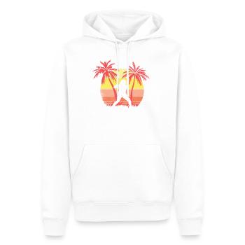Softball Girl Homerun Hit Summer Sunset 80s Palm - Männer Premium Bio Hoodie - Weiß - Vorne - Nico (187cm)