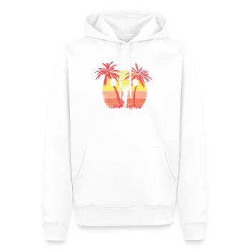 Levantamiento de pesas Girl Girl Sunset Sunset - Sweat à capuche Premium bio Homme - blanc - Devant - Nico (187cm)