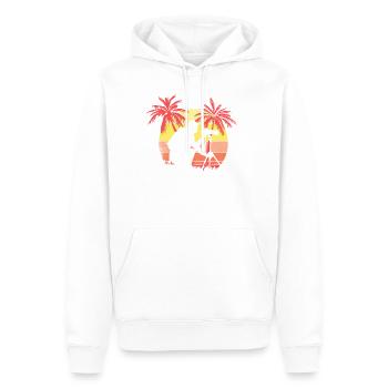 Photografer Pro Summer Sunset 80s Palm Palm - Männer Premium Bio Hoodie - Weiß - Vorne - Nico (187cm)