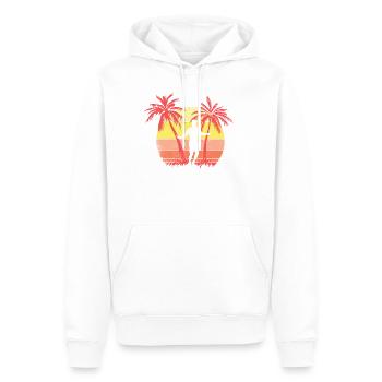 Salto de la cuerda del verano del verano de los 80 - Sweat à capuche Premium bio Homme - blanc - Devant - Nico (187cm)