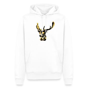 Deer DJ Bling Bling Cool Funny Music Animal con - Sweat à capuche Premium bio Homme - blanc - Devant - Nico (187cm)