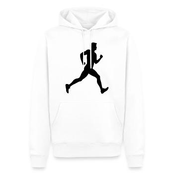 Laufen Marathon Mann Symbol - Männer Premium Bio Hoodie - Weiß - Vorne - Nico (187cm)
