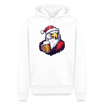 Adler Weihnachten Bier - Männer Premium Bio Hoodie - Weiß - Vorne - Nico (187cm)