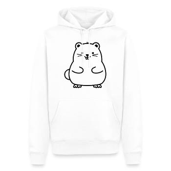 Castor - Sweat à capuche Premium bio Homme - blanc - Devant - Nico (187cm)