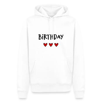 JAHRESTAG. ALLES GUTE ZUM GEBURTSTAG!. ALLES GUTE ZUM GEBURTSTAG!. - Männer Premium Bio Hoodie - Weiß - Vorne - Nico (187cm)