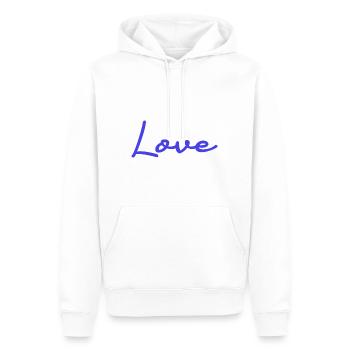 ICH LIEBE DICH. PAAR. ICH HABE GERADE GEHEIRATET. Junggesellinnenabschied. LIEBE - Männer Premium Bio Hoodie - Weiß - Vorne - Nico (187cm)