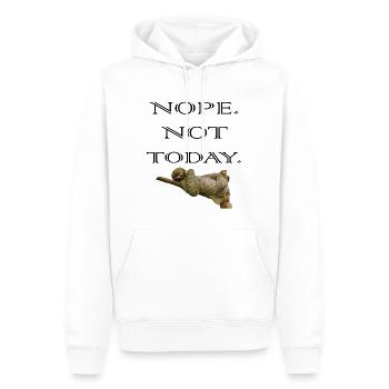 Sloth nope not today - Men’s Premium Organic Hoodie - white - Front - Nico (187cm)