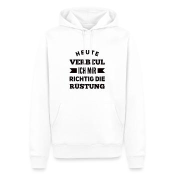 Heute Verbeul Ich Mir Richtig Die Rüstung - Männer Premium Bio Hoodie - Weiß - Vorne - Nico (187cm)