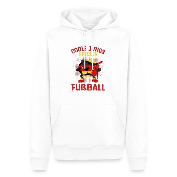 Fußball Deutschland Trikot Fanartikel Deutschland - Männer Premium Bio Hoodie - Weiß - Vorne - Nico (187cm)