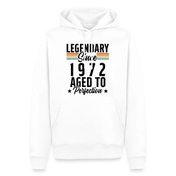 Legendär seit 1972 Geschenk - Männer Premium Bio Hoodie - Weiß - Vorne - Nico (187cm)