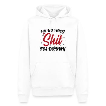Ho Ho Holy Shit I'm Drunk Funny Christmas Xmas Win - Männer Premium Bio Hoodie - Weiß - Vorne - Nico (187cm)