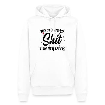 Ho Ho Holy Shit I'm Drunk Funny Christmas Xmas Win - Männer Premium Bio Hoodie - Weiß - Vorne - Nico (187cm)