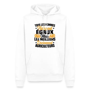 Humour Agricole Meilleur Agriculteur Homme - Sweat à capuche Premium bio Homme - blanc - Devant - Nico (187cm)
