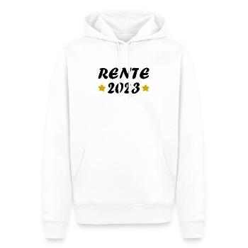 Ruhestand Rente Pension Renteneintritt Abschied - Männer Premium Bio Hoodie - Weiß - Vorne - Nico (187cm)
