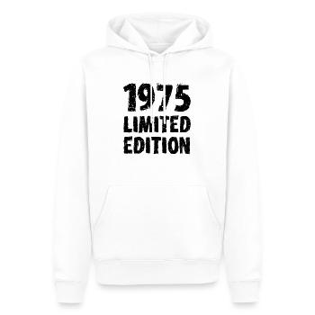 1975 édition limitée anniversaire cadeau femme mari - Sweat à capuche Premium bio Homme - blanc - Devant - Nico (187cm)