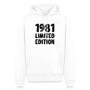 1981 Limited Edition Geburtstag Geschenk Frau Mann - Männer Premium Bio Hoodie - Weiß - Vorne - Nico (187cm)
